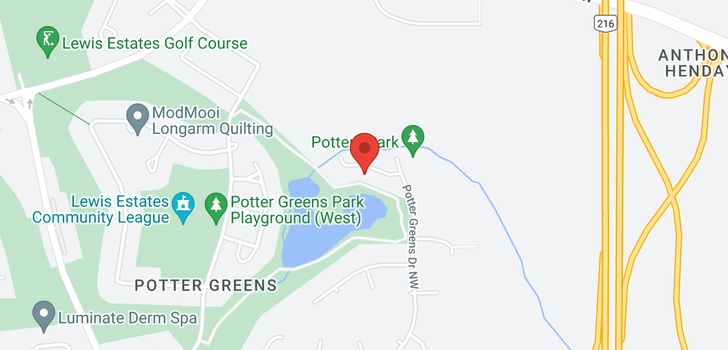 map of 1332 Potter Greens DR NW